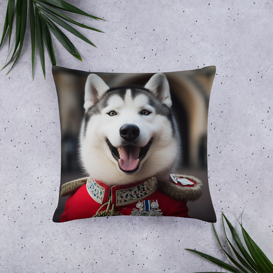 Siberian Husky BritishRoyalGuard Basic Pillow
