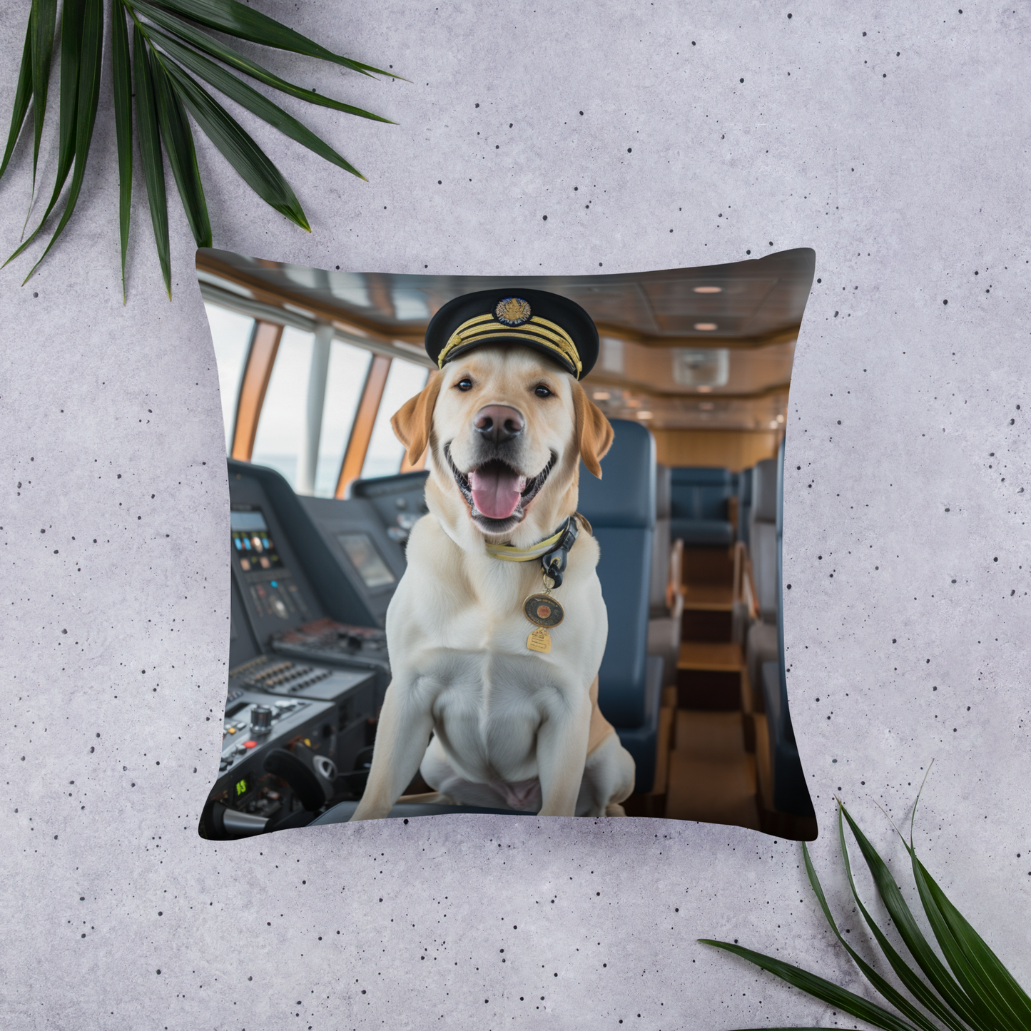 Labrador Retriever CruiseShipCaptain Basic Pillow