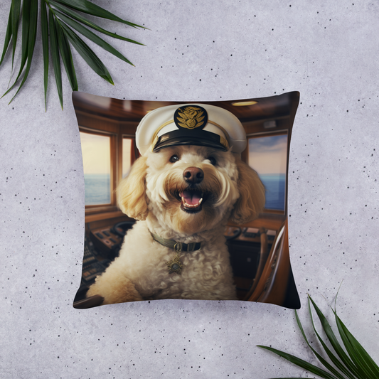 Poodle CruiseShipCaptain Basic Pillow