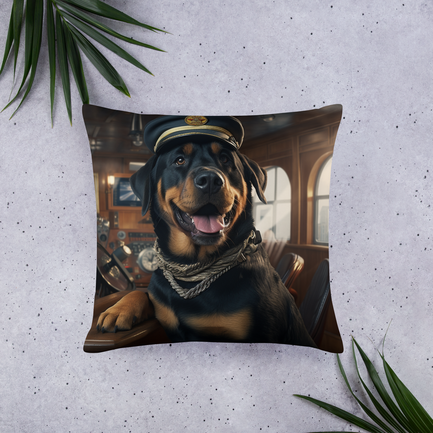 Rottweiler CruiseShipCaptain Basic Pillow