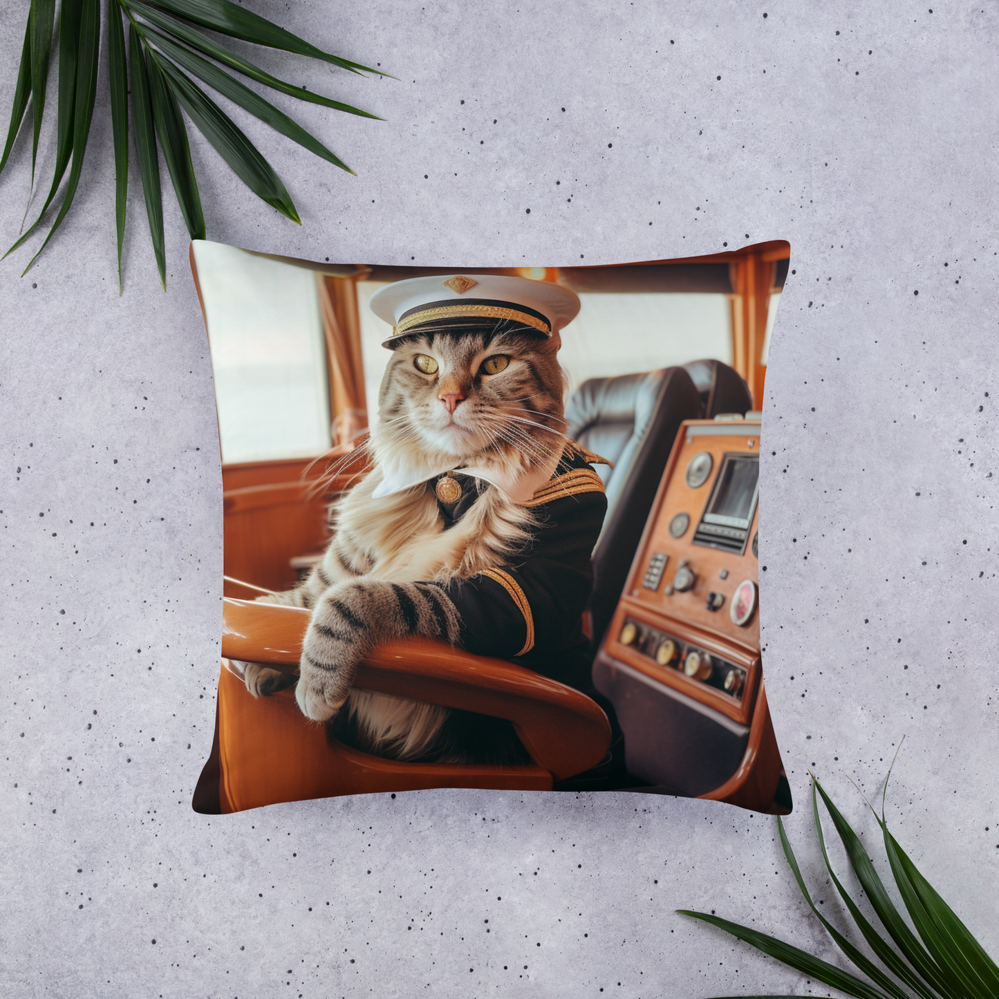 Domestic Shorthair CruiseShipCaptain Basic Pillow