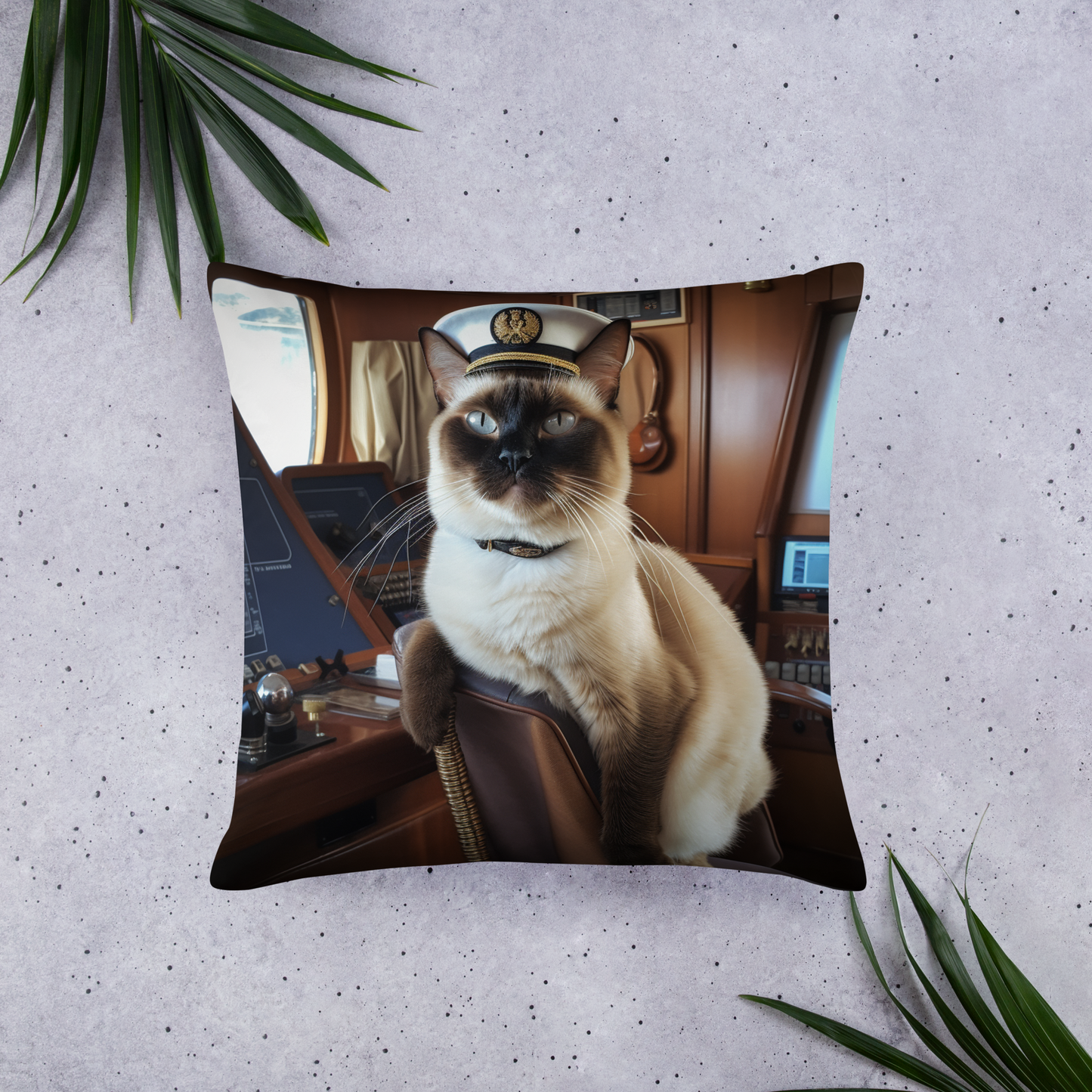 Siamese CruiseShipCaptain Basic Pillow