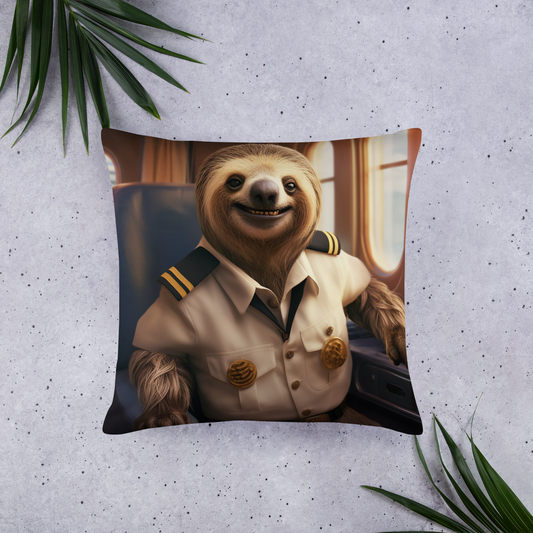 Sloth CruiseShipCaptain Basic Pillow