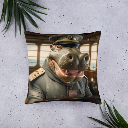 Hippo CruiseShipCaptain Basic Pillow