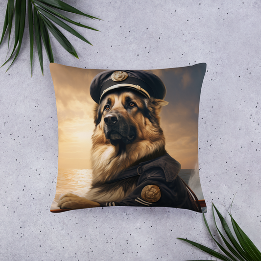 German Shepherd NavyOfficer Basic Pillow