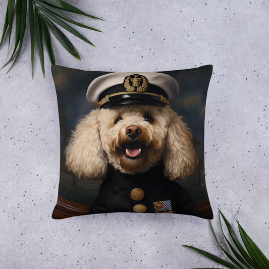 Poodle NavyOfficer Basic Pillow