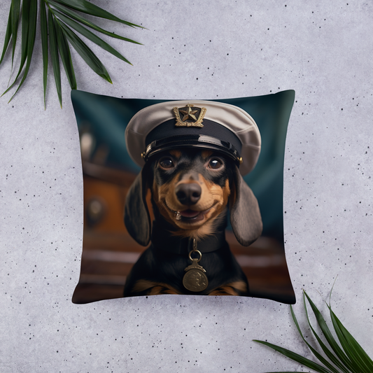 Dachshund NavyOfficer Basic Pillow