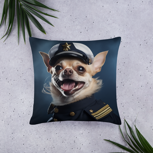 Chihuahua NavyOfficer Basic Pillow