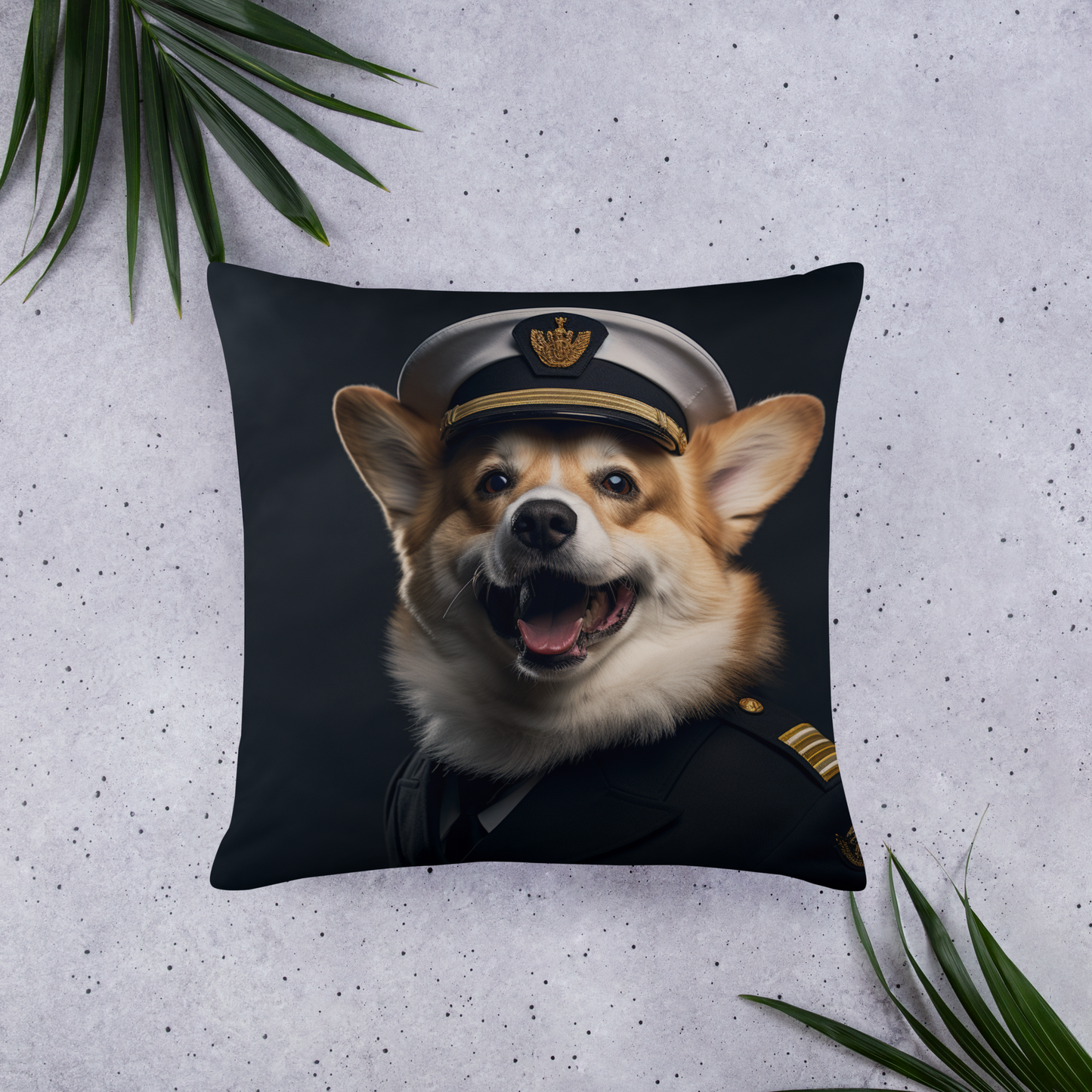 Pembroke Welsh Corgi NavyOfficer Basic Pillow