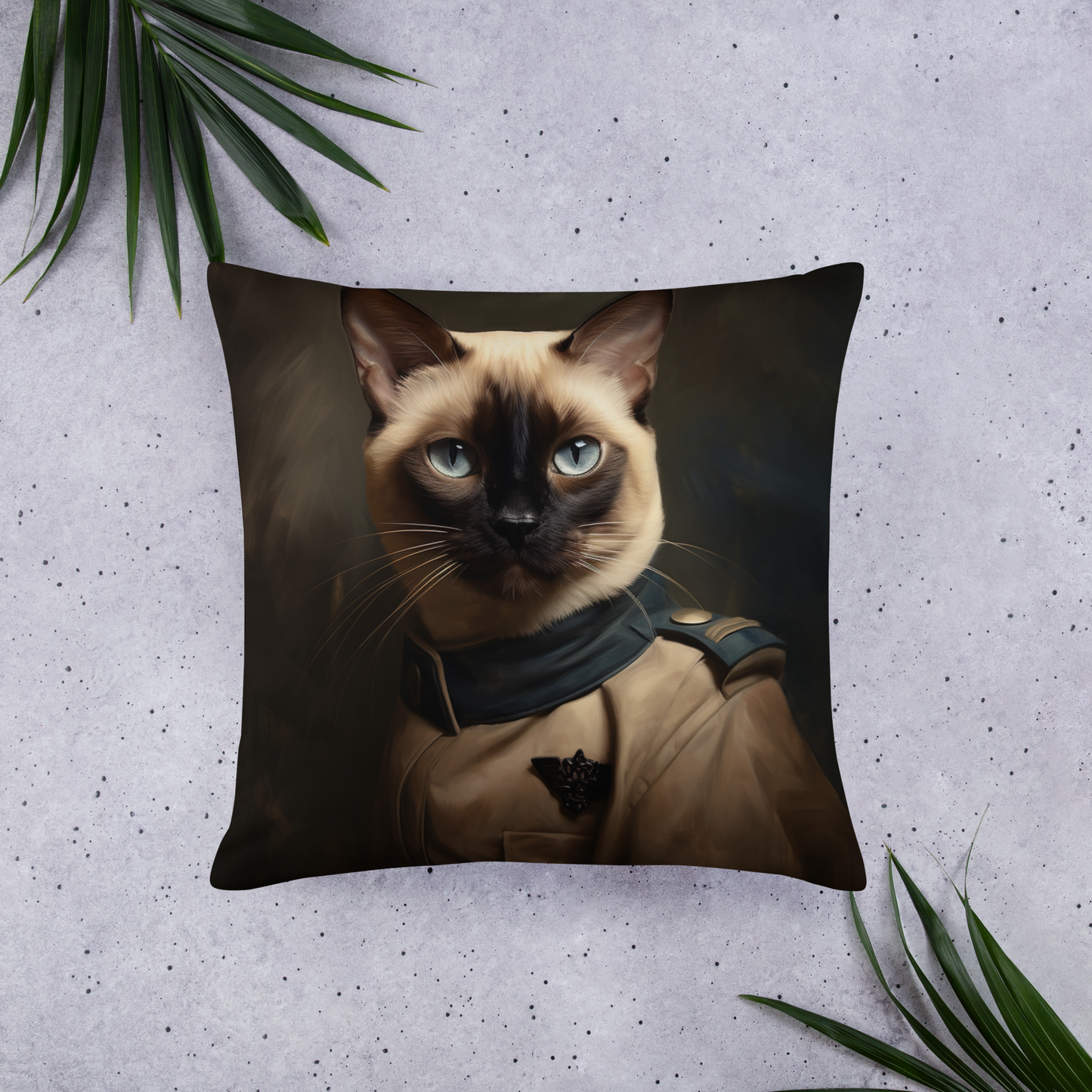 Siamese NavyOfficer Basic Pillow