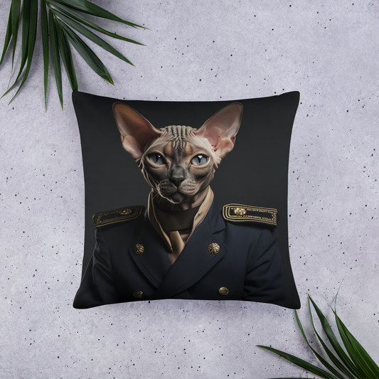 Sphynx NavyOfficer Basic Pillow