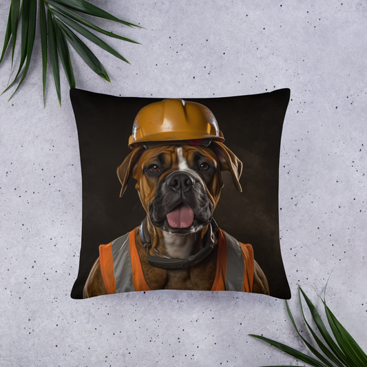 Boxer ConstructionWorker Basic Pillow