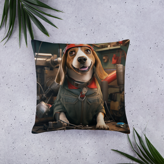 Beagle AutoMechanic Basic Pillow