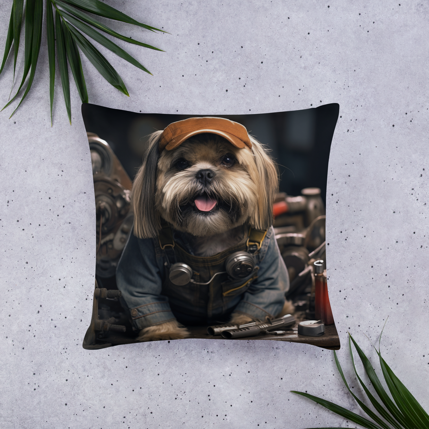 Shih Tzu AutoMechanic Basic Pillow