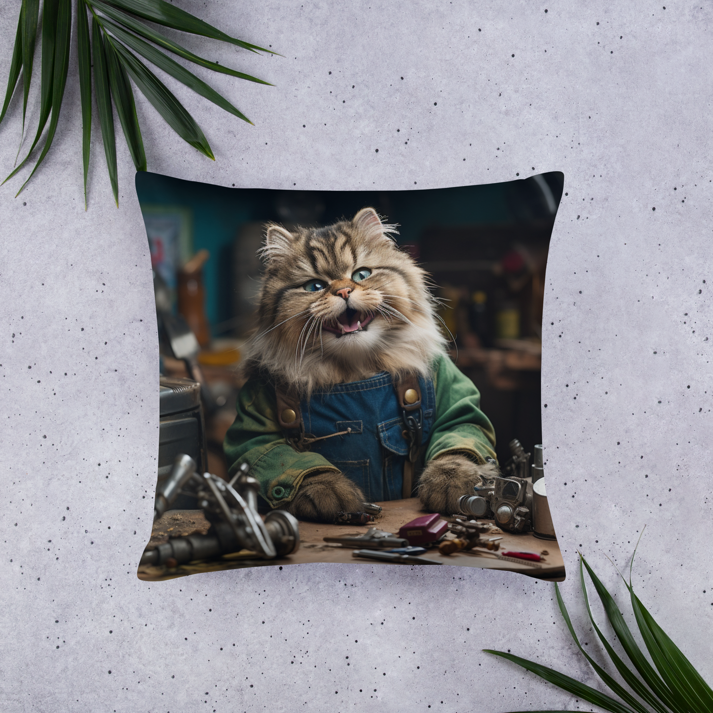 Maine Coon AutoMechanic Basic Pillow