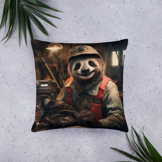 Sloth AutoMechanic Basic Pillow