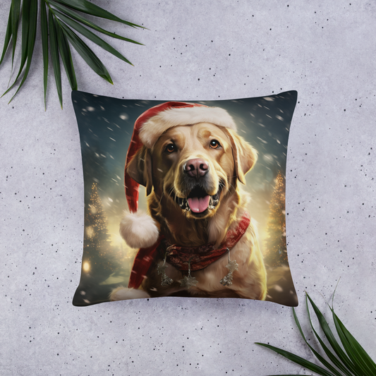 Labrador Retriever Christmas Basic Pillow