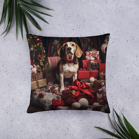 Beagle Christmas Basic Pillow