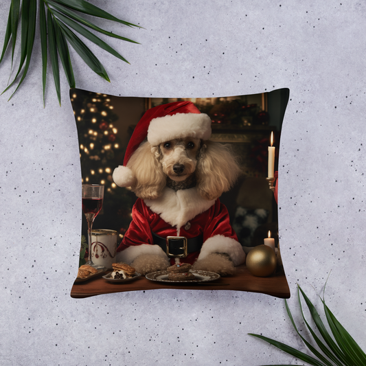 Poodle Christmas Basic Pillow