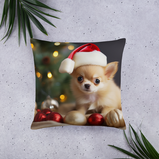 Chihuahua Christmas Basic Pillow