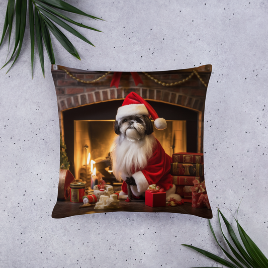 Shih Tzu Christmas Basic Pillow