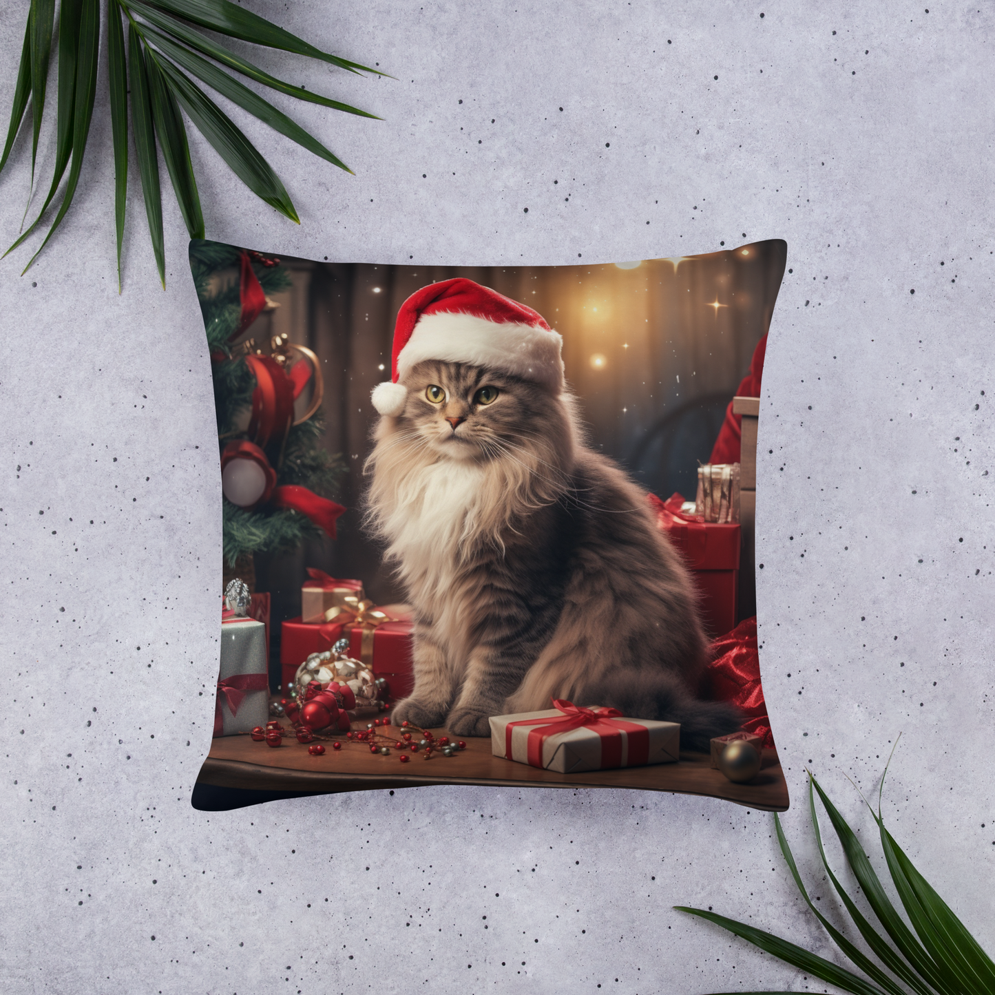 Maine Coon Christmas Basic Pillow