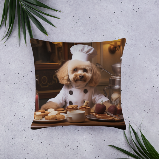 Poodle Chef Basic Pillow