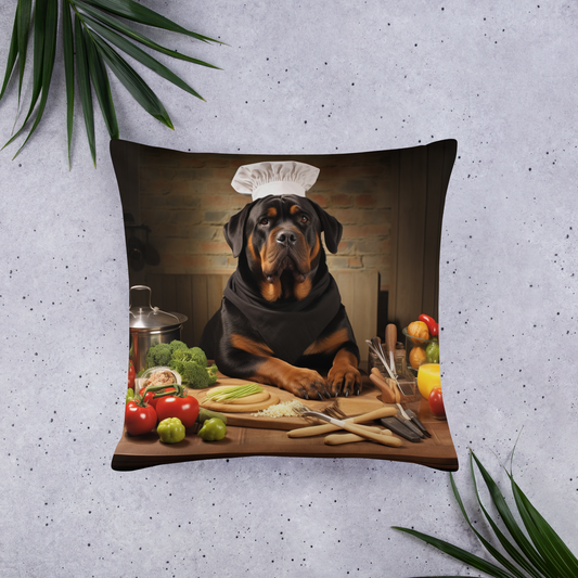Rottweiler Chef Basic Pillow