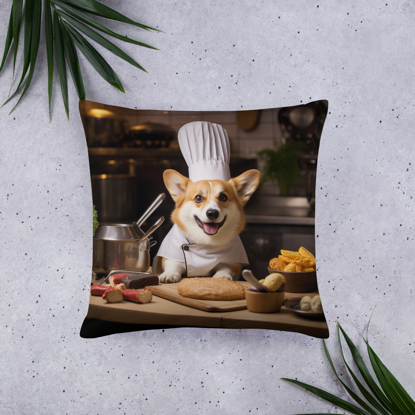 Pembroke Welsh Corgi Chef Basic Pillow