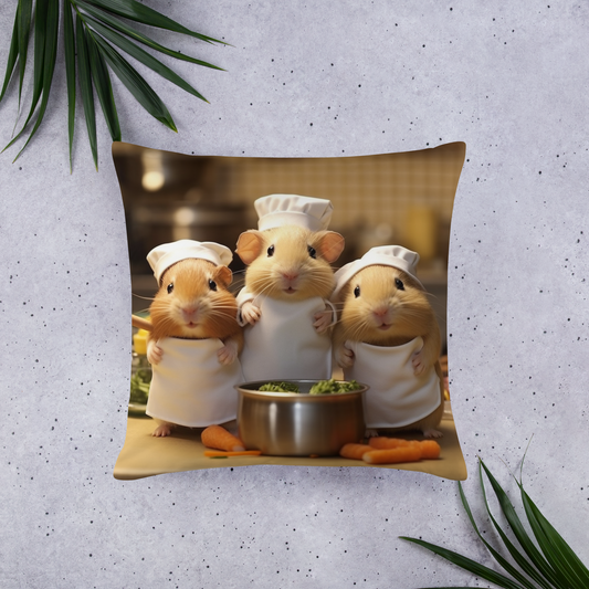 Guinea Pigs Chef Basic Pillow