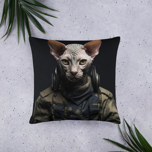 Sphynx Military Person Basic Pillow