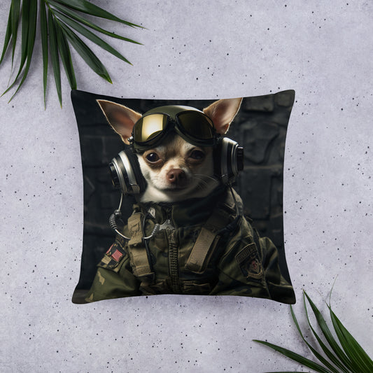 Chihuahua Military Basic Pillow