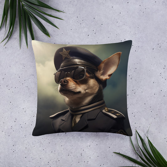 Chihuahua Airline Pilot Basic Pillow
