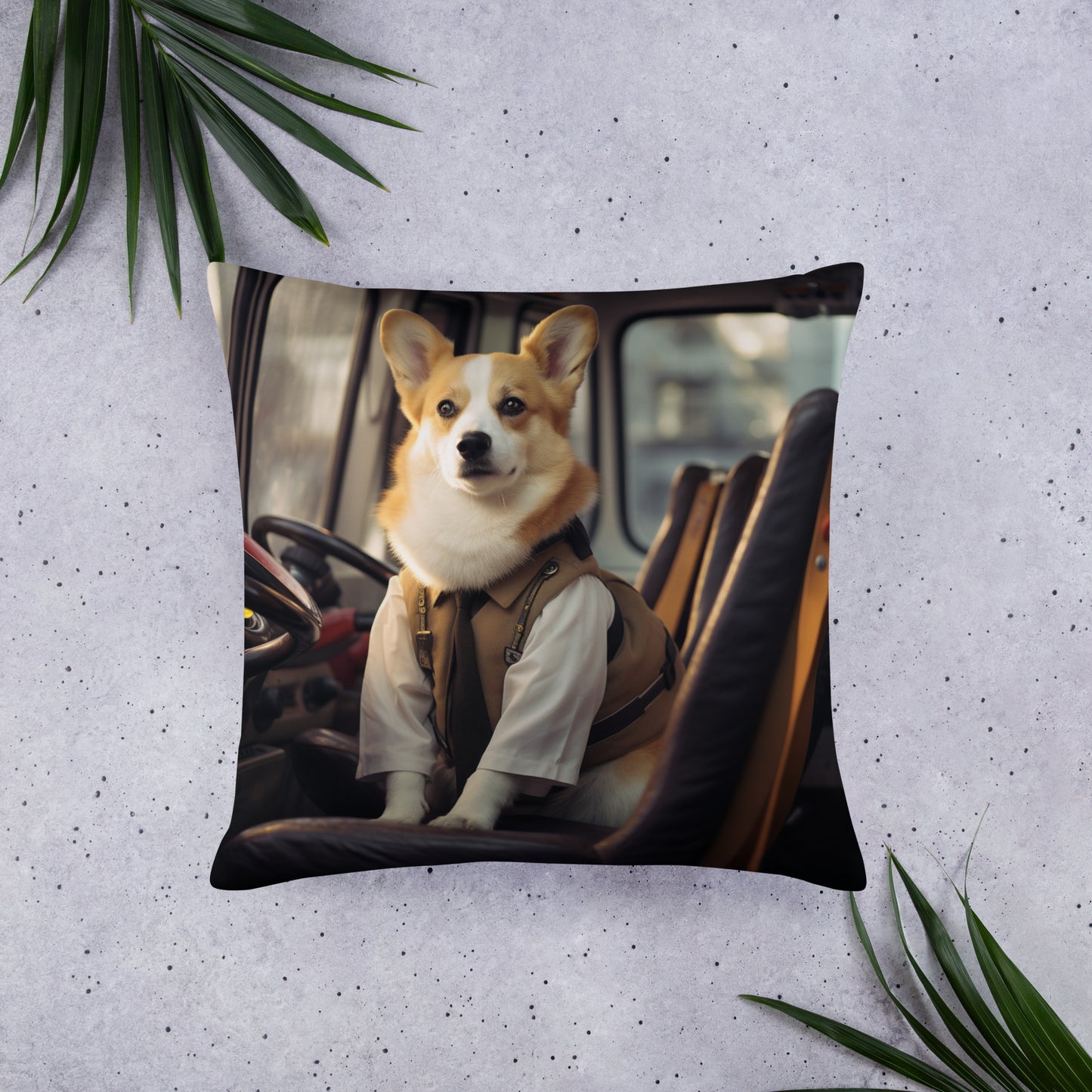 Pembroke Welsh corgi Bus Driver Basic Pillow