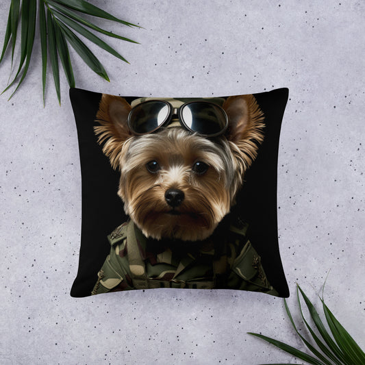 Yorkshire Terrier Military Basic Pillow