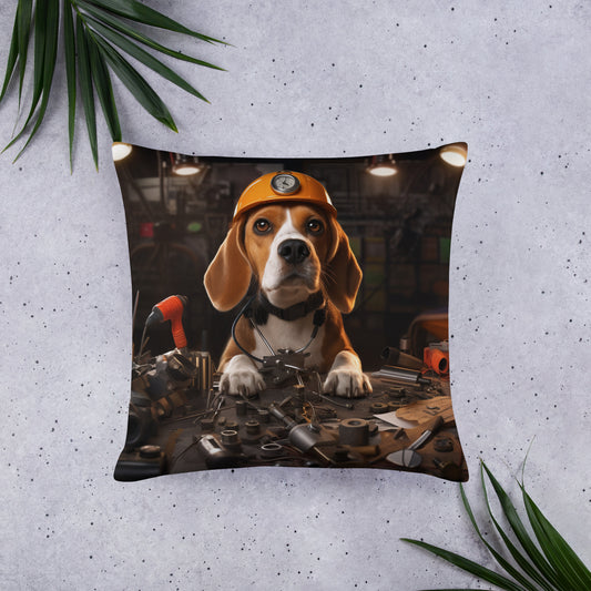 Beagle Engineer Basic Pillow