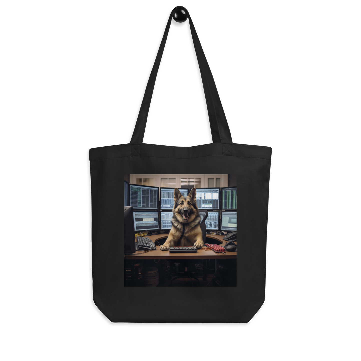 German Shepherd Stock Trader Eco Tote Bag