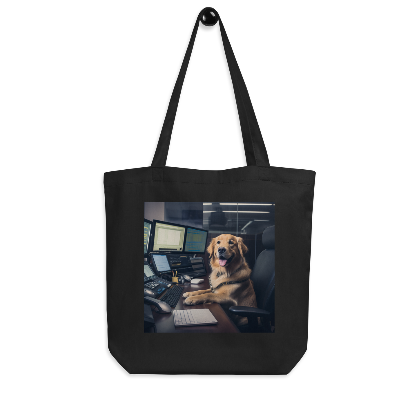 Golden Retriever Stock Trader Eco Tote Bag