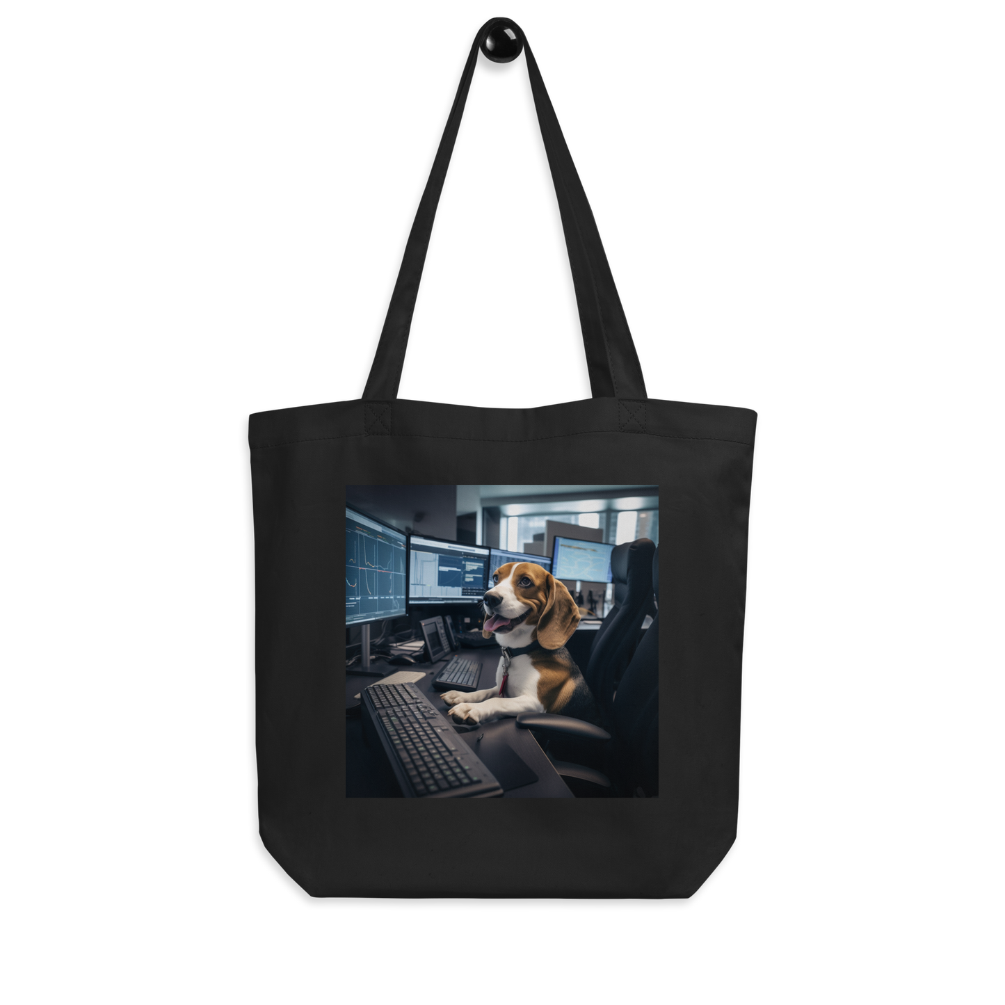 Beagle Stock Trader Eco Tote Bag