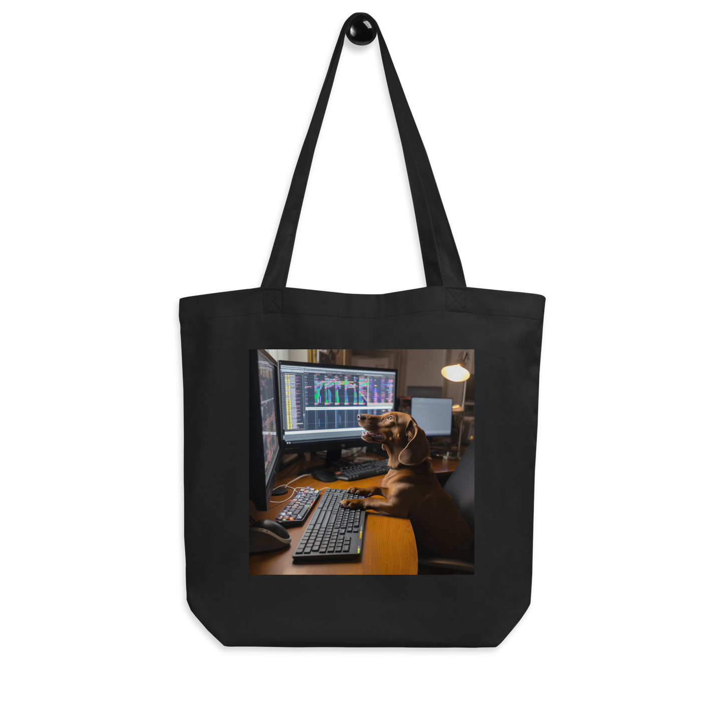 Dachshund Stock Trader Eco Tote Bag