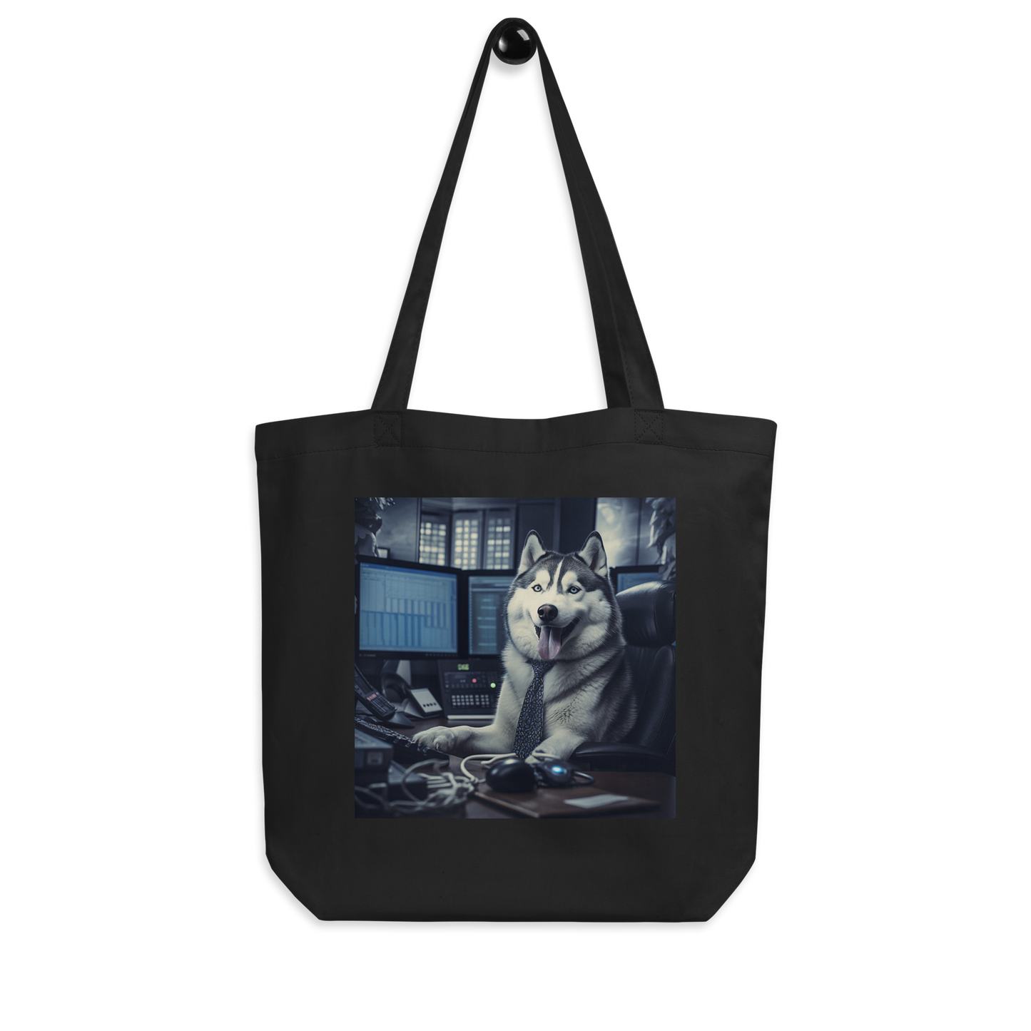 Siberian Husky Stock Trader Eco Tote Bag