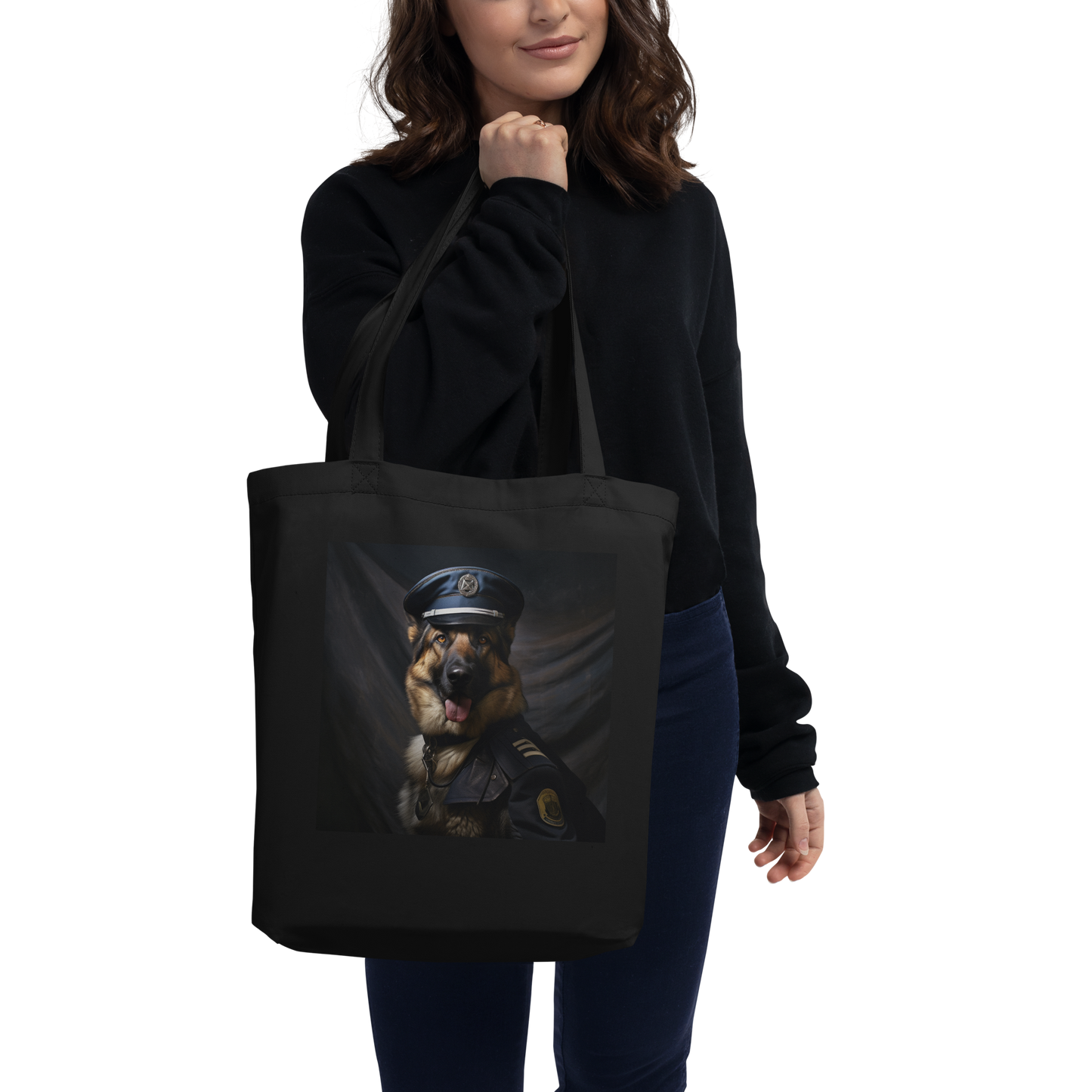 German Shepherd Air Force Officer Eco Tote Bag