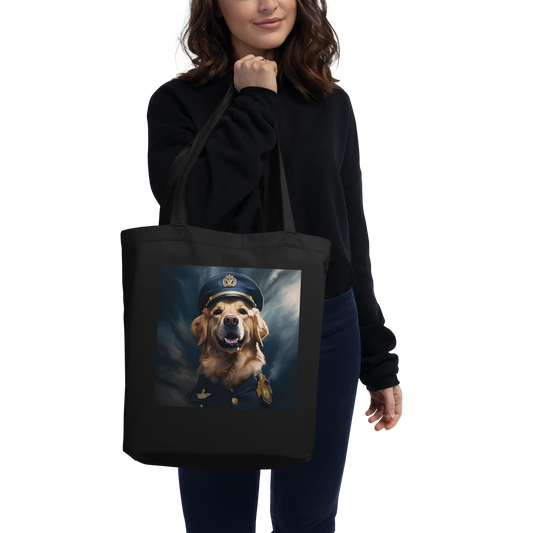 Golden Retriever Air Force Officer Eco Tote Bag