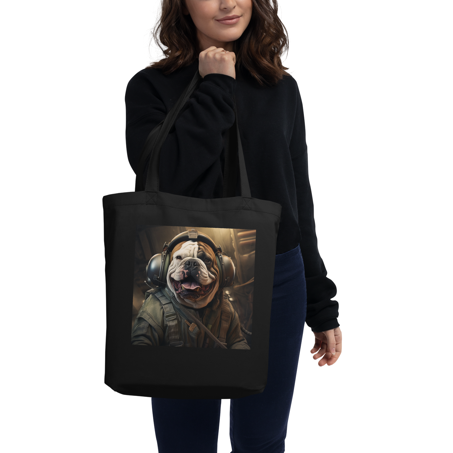 Bulldog Air Force Officer Eco Tote Bag