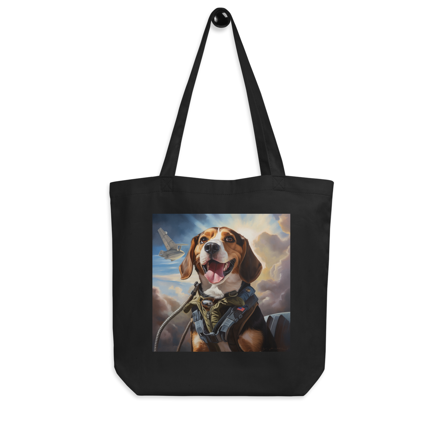 Beagle Air Force Officer Eco Tote Bag