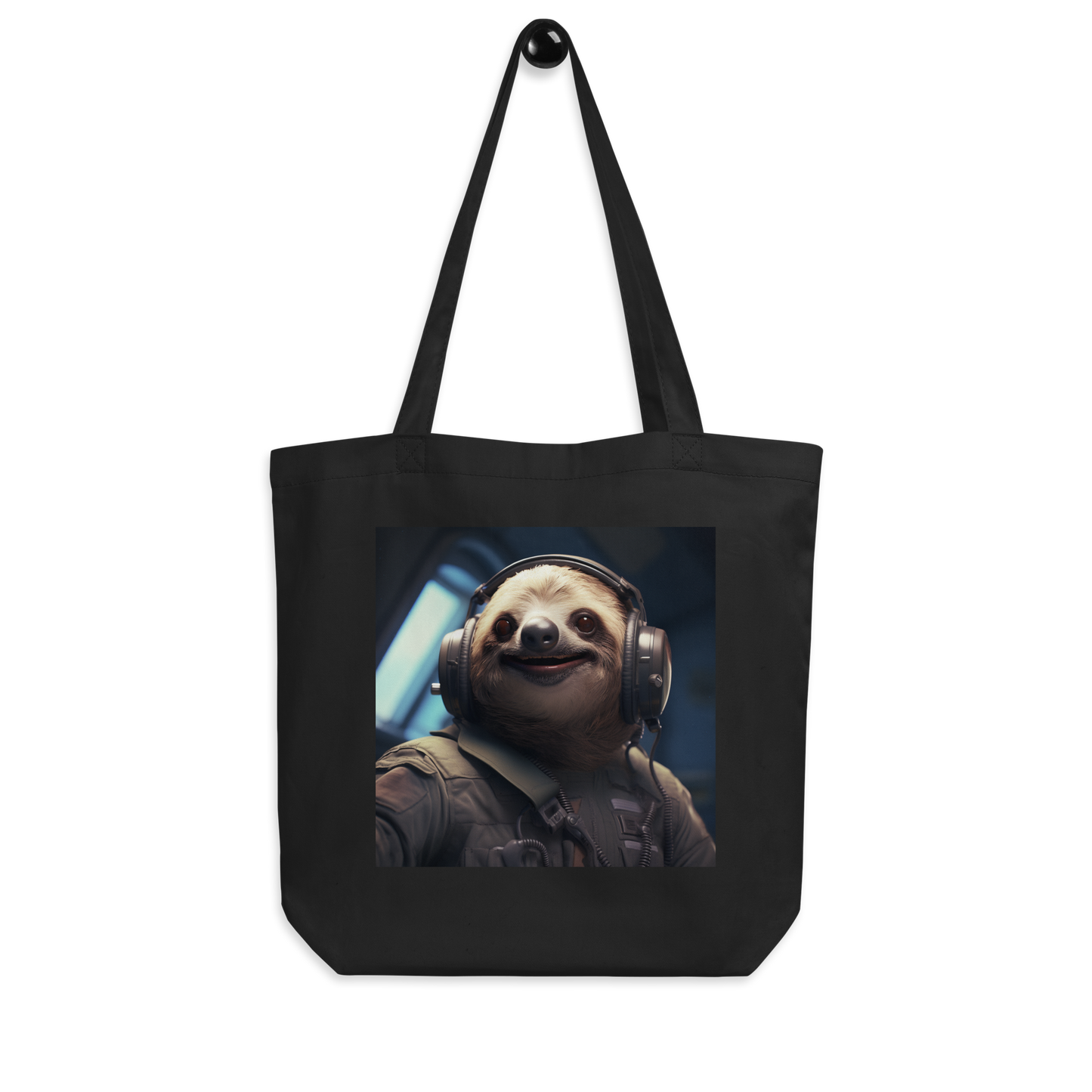 Sloth Air Force Officer Eco Tote Bag