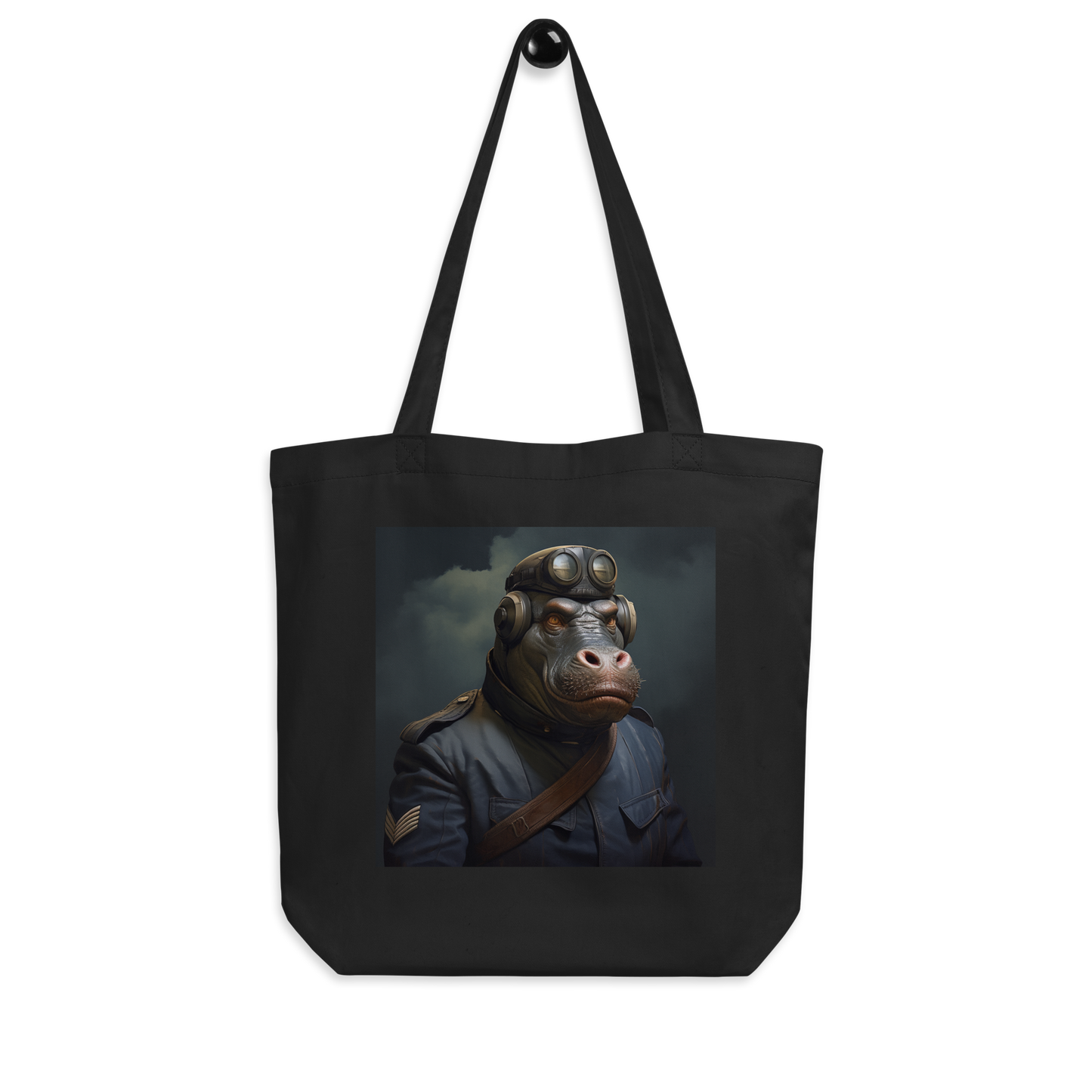 Hippo Air Force Officer Eco Tote Bag