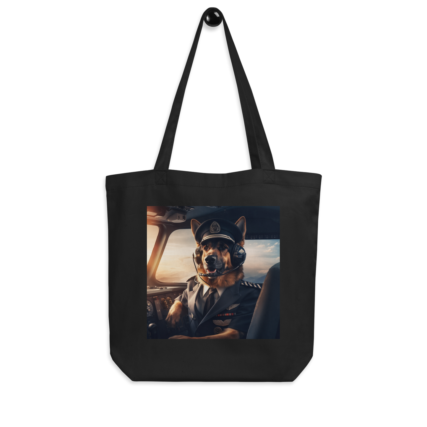 German Shepherd Airline Pilot Eco Tote Bag