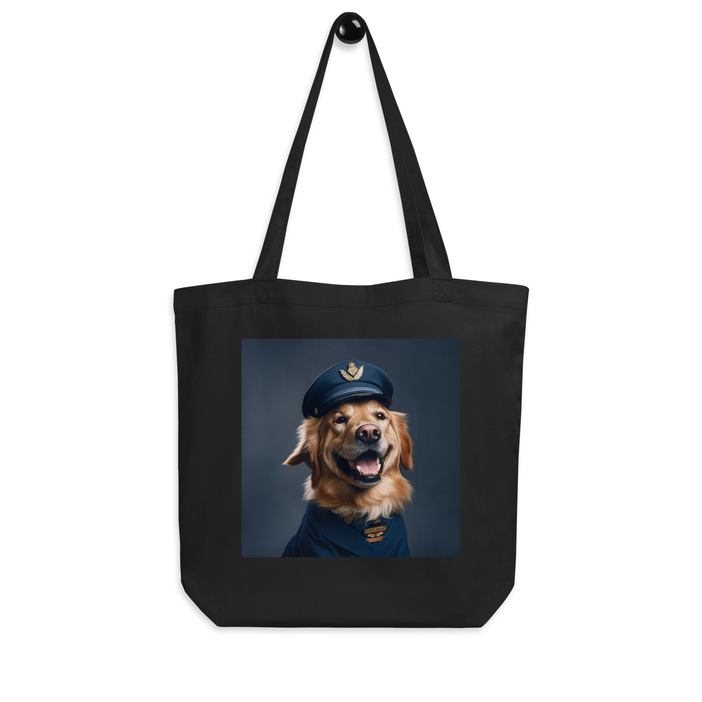 Golden Retriever Airline Pilot Eco Tote Bag