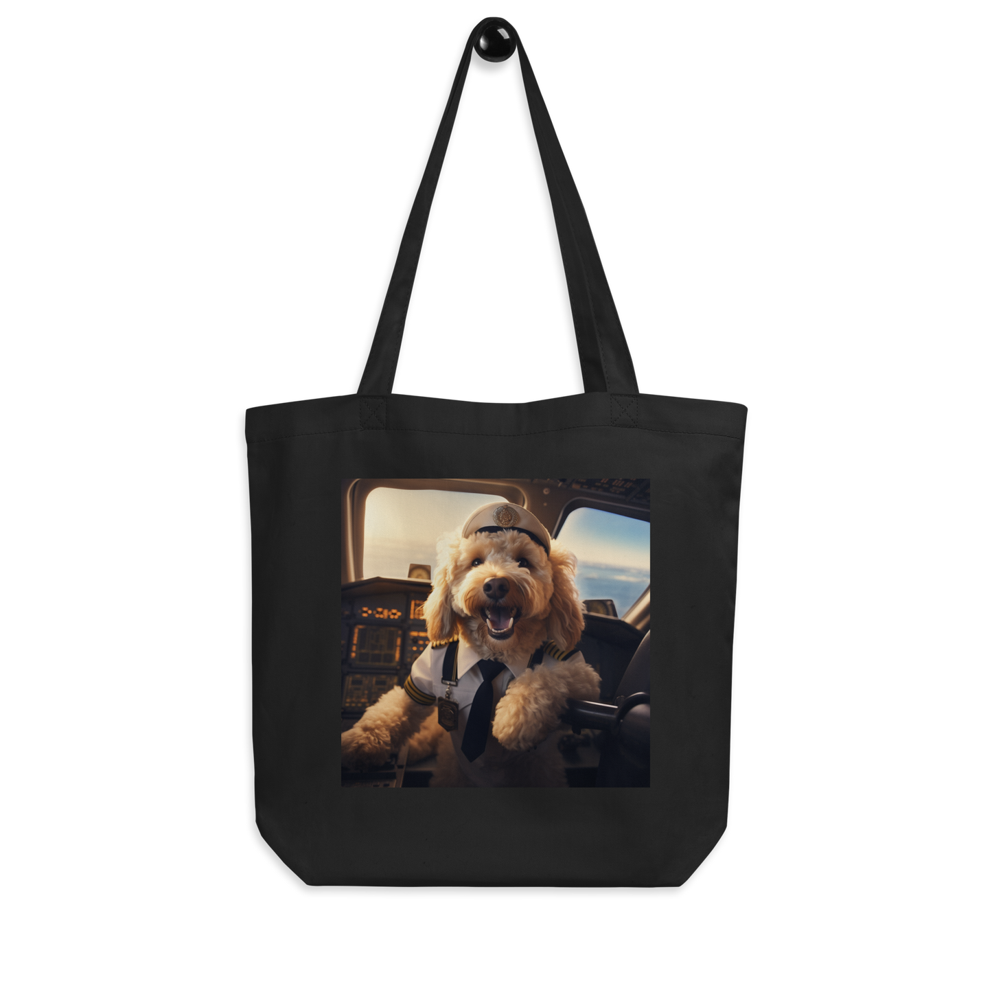 Poodle Airline Pilot Eco Tote Bag